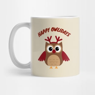 Happy Owlidays v3 Mug